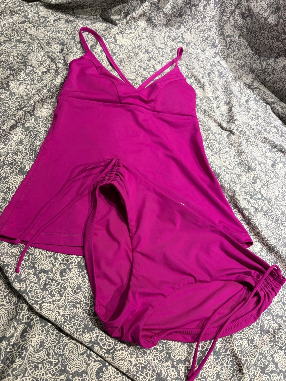 Athleta hot pink tankini small